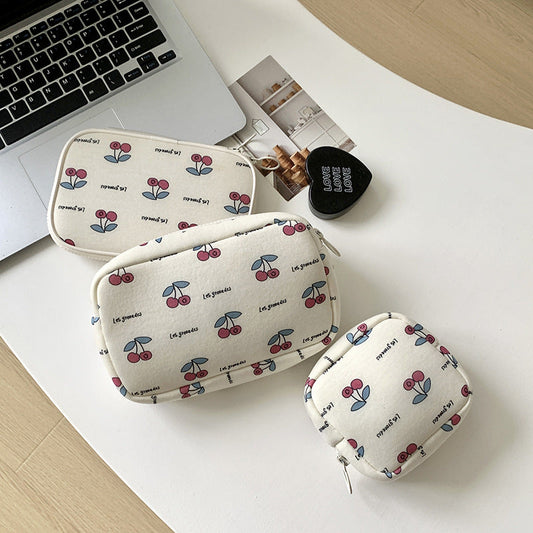 Cute Large Capacity Cherry Makeup Bag