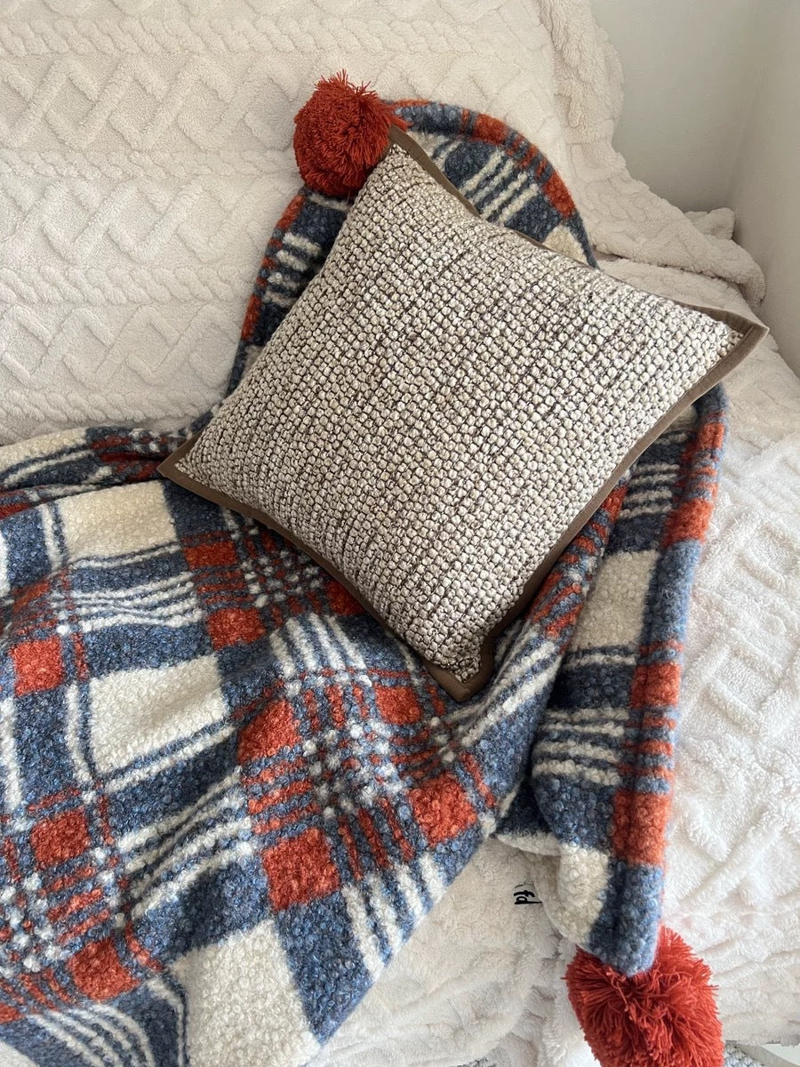 Vintage Plaid Soft Thicken Warm Blanket