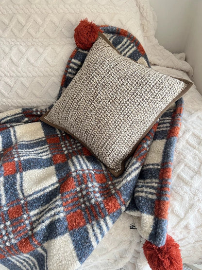 Vintage Plaid Soft Thicken Warm Blanket