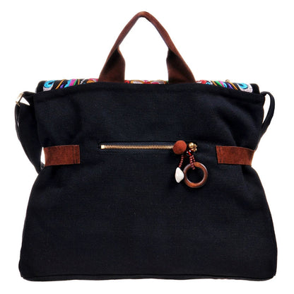 Original Ethnic Style Embroidery Bag Retro Tibetan Styl College Literary Canvas Bag Shoulder Bag Messenger Bag