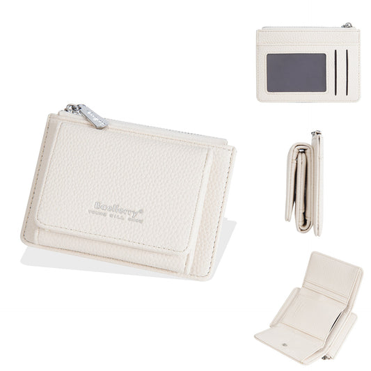 Zipper Solid Color Card Cases Wallets