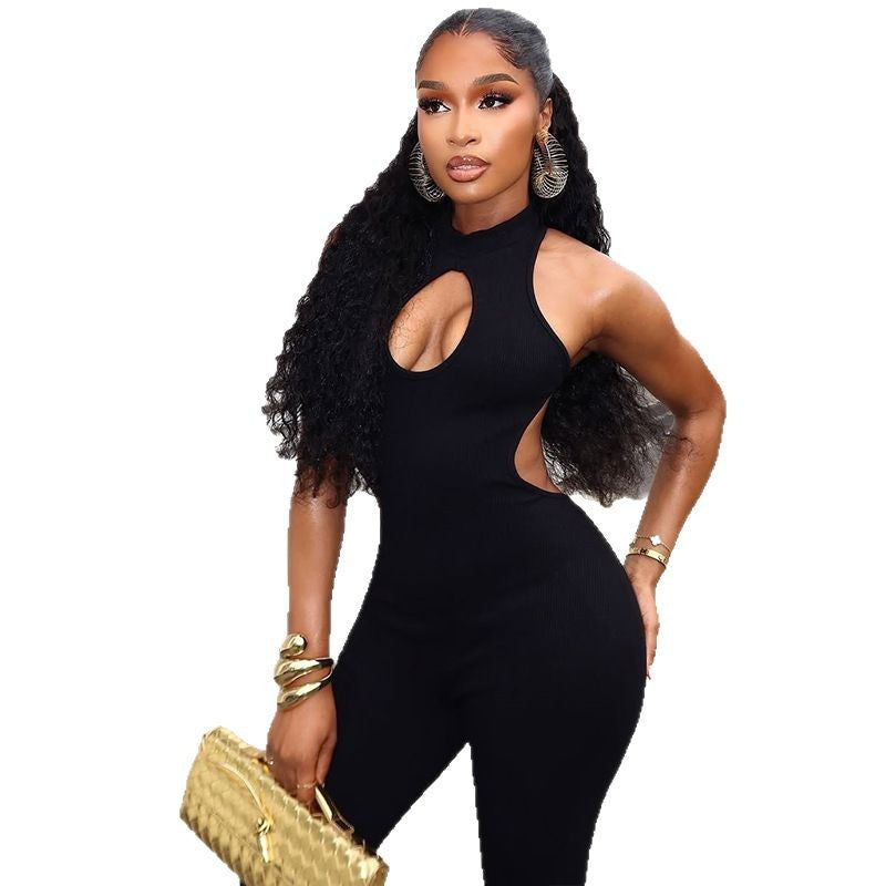 Casual Hollow Out Backless Jumpsuit For Women