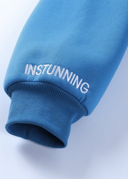 Oversized Cotton Blend Sweatshirt With Ribbed Cuffs