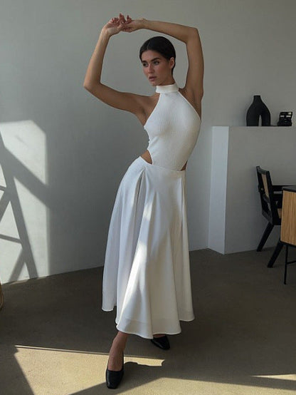 Elegant High-Waisted Satin Maxi Skirt for Women