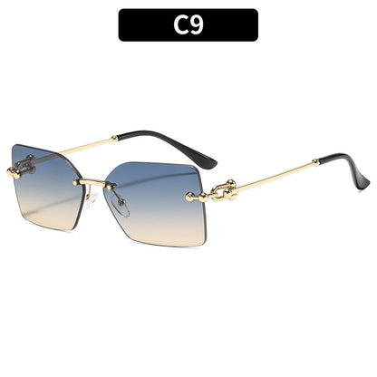 Trendy Stylish Square Metal Sunglasses UV400 Protection