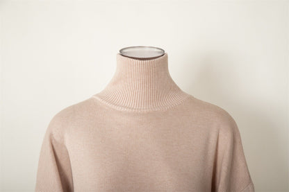 High Collar Irregular Knit Sets