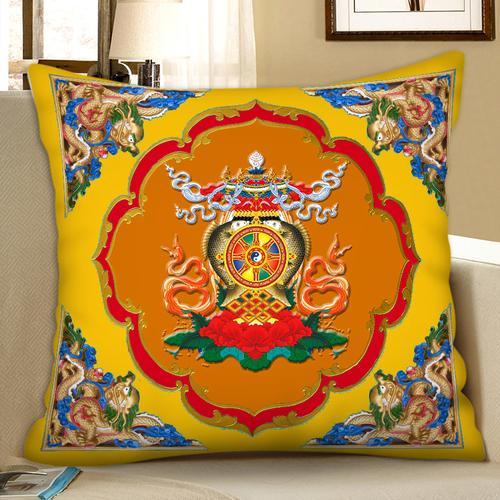 Tibetan Ethnic Style Thangka Cushion Pillow