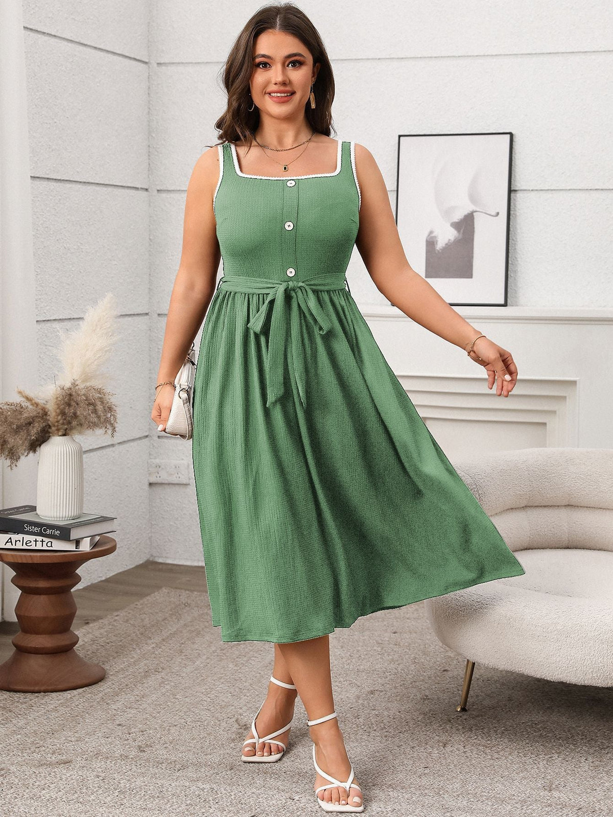 Solid Color Maxi Dress Elegant Casual Evening Dress