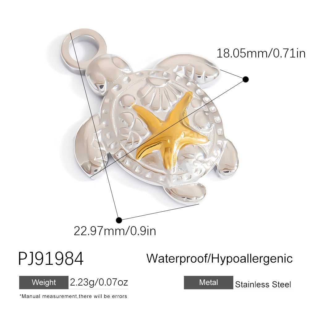Vintage Style Seashell Pendant Stainless Steel DIY Jewelry