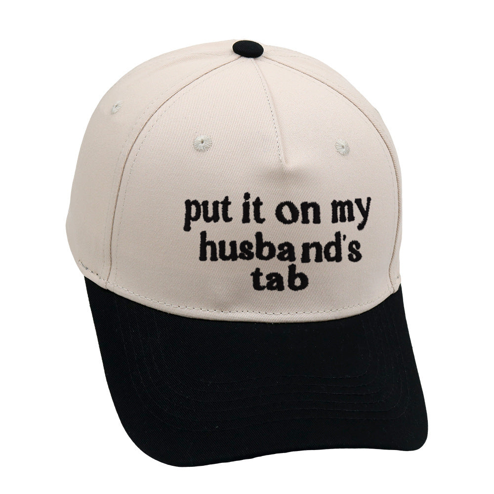 Color Block Letter Embroidered Baseball Caps