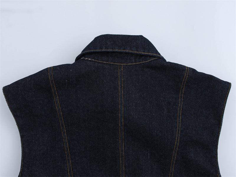 Casual Sleeveless Vest Top and Jean Sets