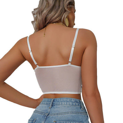 Trendy Lace Cami Top For Women - Slim Fit Backless Fashion Blouse