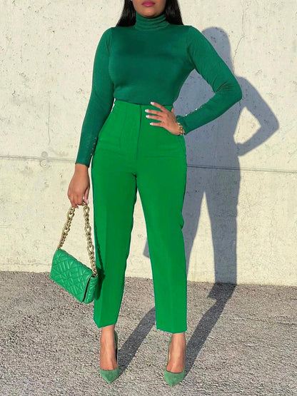 Trendy High-Waisted Trousers For Women