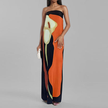 Elegant Floral A-Line Dress for Women