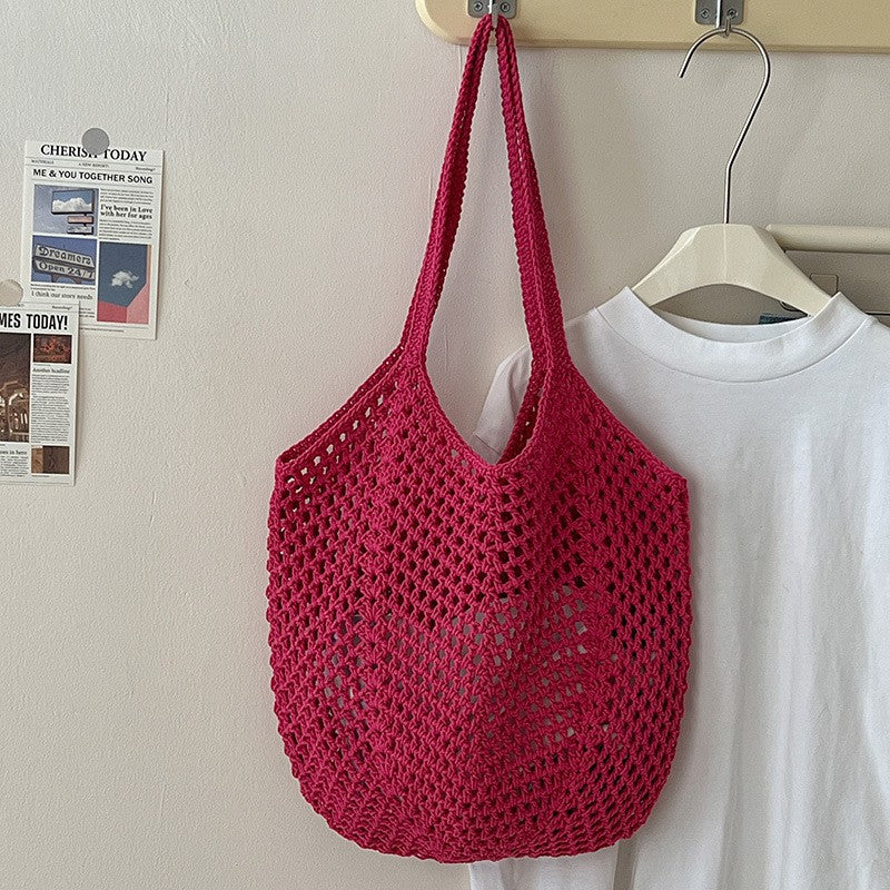 Trendy Woven Tote Bag Casual Chic Handbag