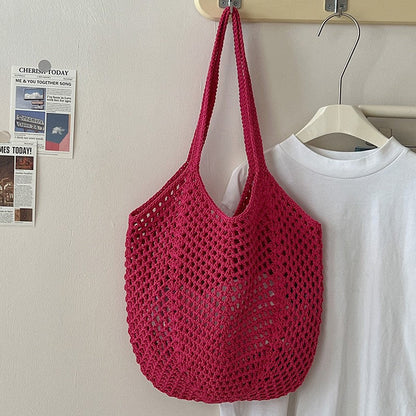 Trendy Woven Tote Bag Casual Chic Handbag