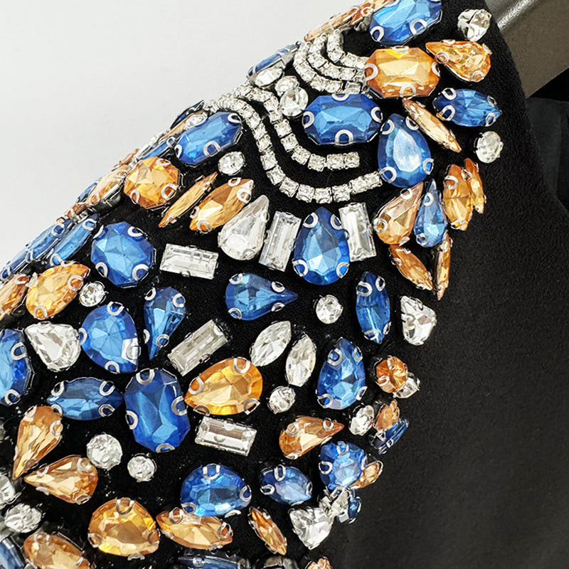 Fashionable Long Sleeve Embellished Dress