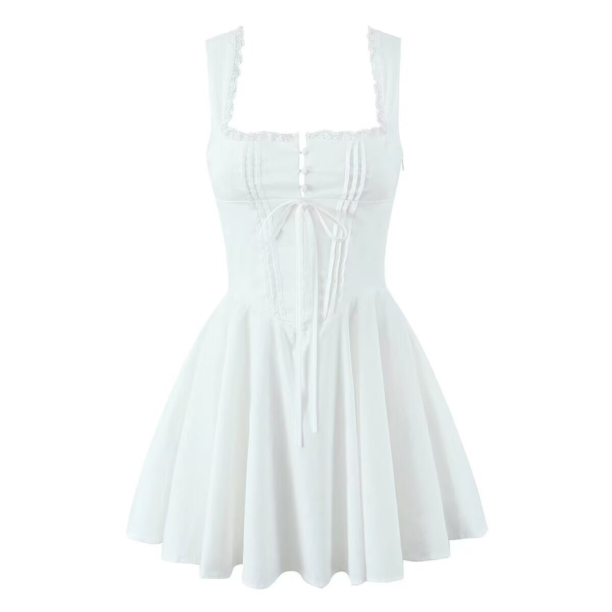 Classic Solid Color Sleeveless Mini Dress
