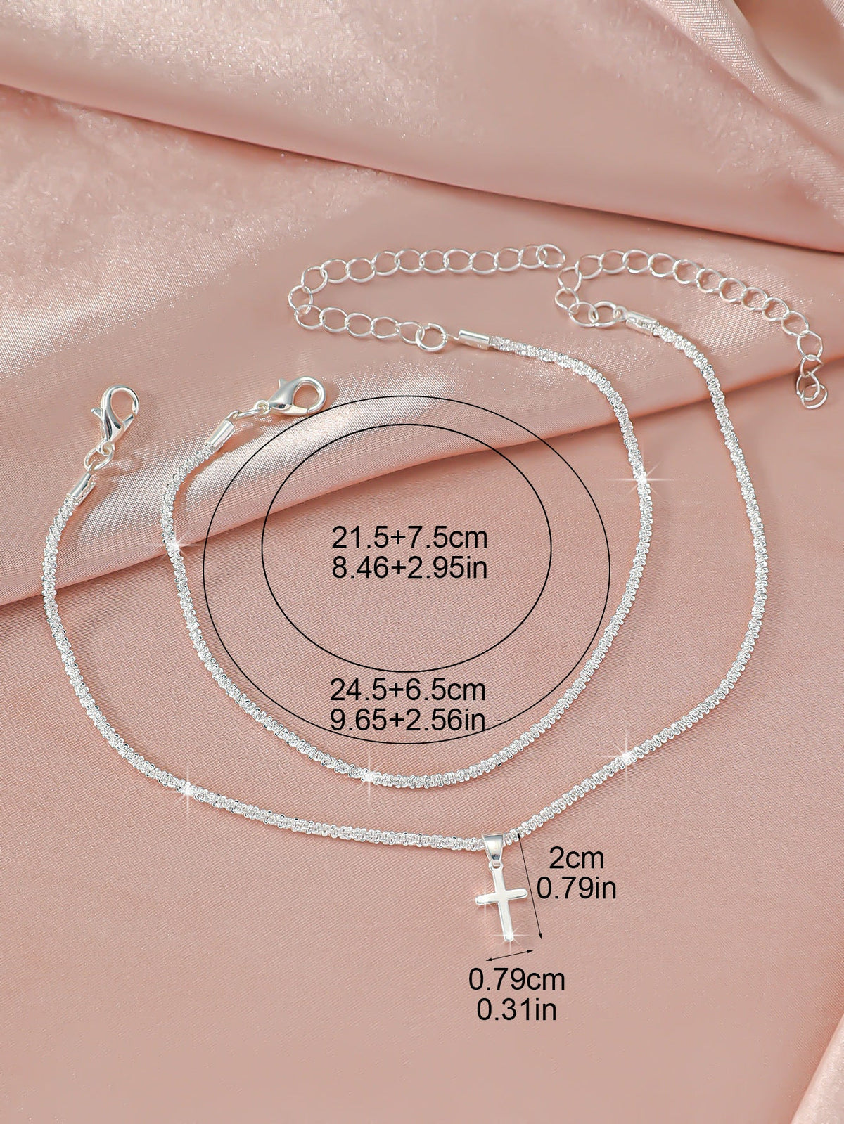 Simple Glitter Double Anklet