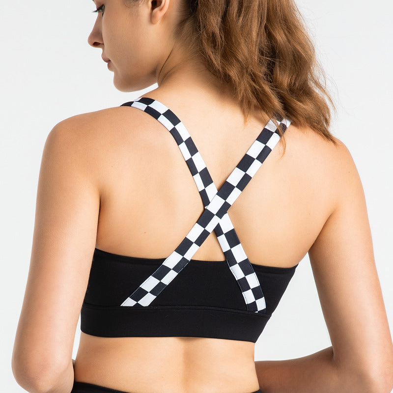 High Strength Professional Sports Underwear Women'S Shockproof Running Gathered And Shaped Anti Sag Shock Absorbing Bra Fitness Vest