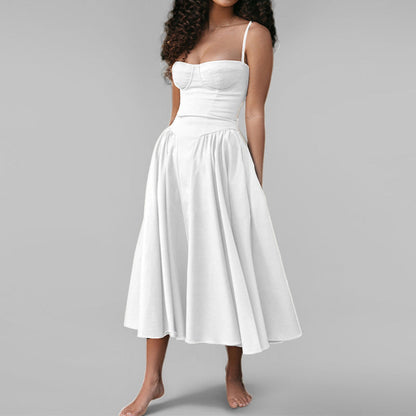 Elegant Vintage-Inspired A-Line Midi Dress