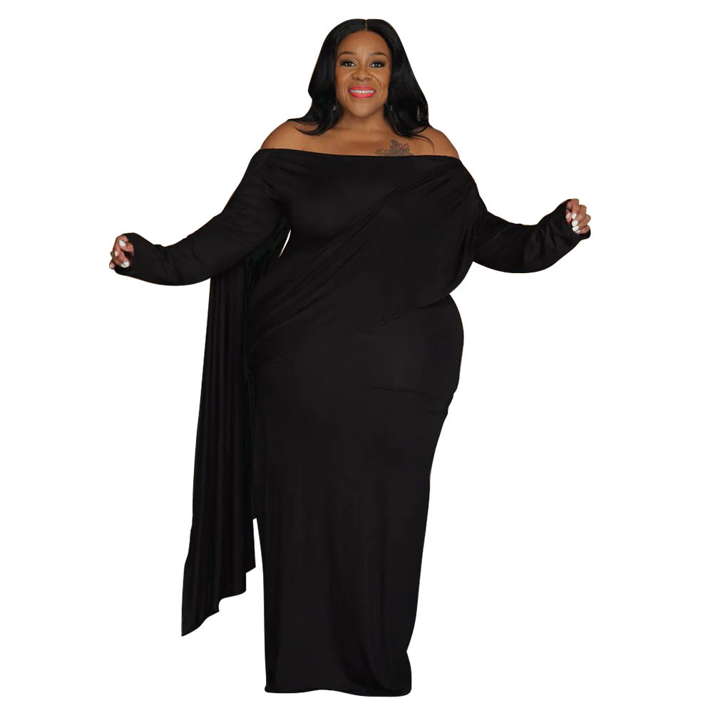 Off-Shoulder Long Sleeve Bodycon Dress
