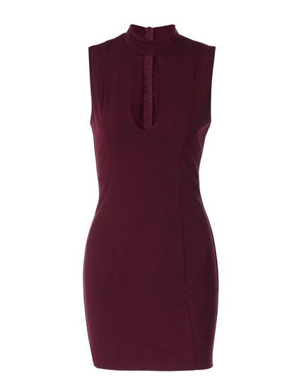 Sexy Cut-Out Bodycon Dress with Back Zipper