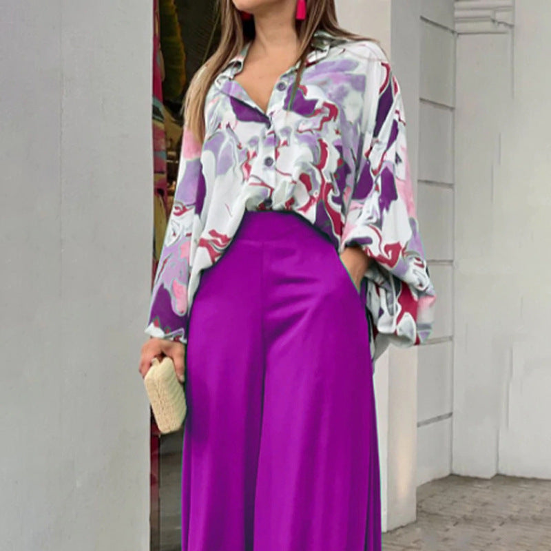 Fashionable Floral Print Women's Casual Activewear Set