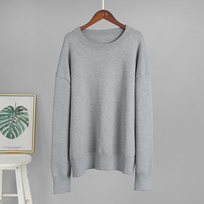 Cozy Crew Neck Knitted Sweater Casual All-Season