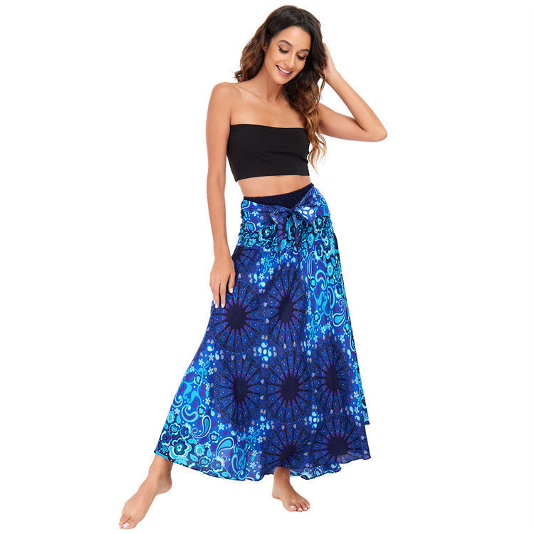 Leisure In Spring And Summer Asia Style Half Skirt Holiday Skirt Big Hem Skirt