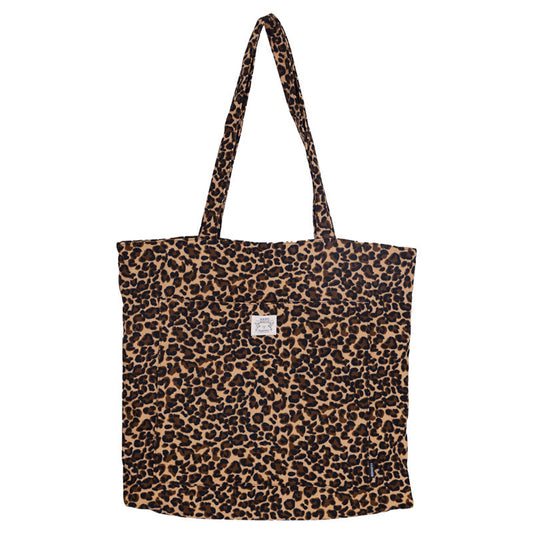 Casual Corduroy Leopard Print Shoulder Bag