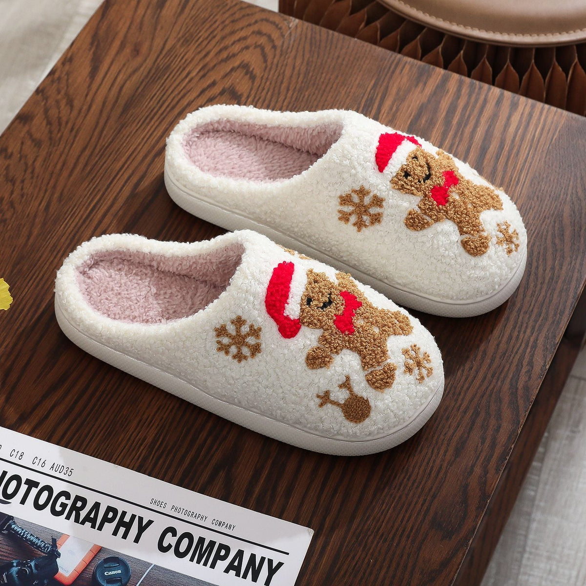 Christmas Grinch Plush Warm Indoor Slippers