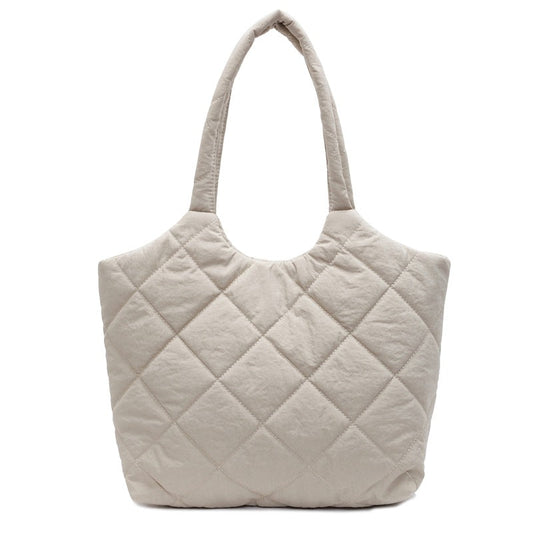 Solid Color Large Capacity Puffer Handbag