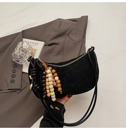 Vintage Style Shoulder Dumpling Bag for Women