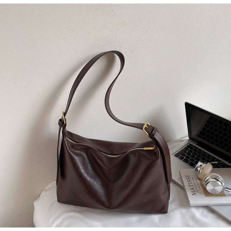 Large Capacity Commuter Tote Bag for Women - Retro Minimalist Design