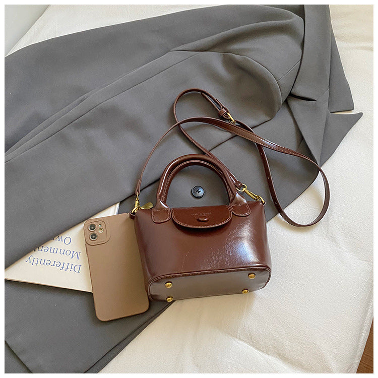 Trendy Fashion Handbag Retro Crossbody Bag PU Leather