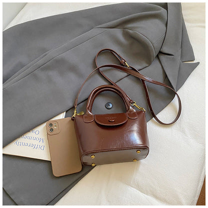 Trendy Fashion Handbag Retro Crossbody Bag PU Leather
