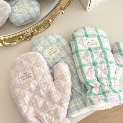 Quilted Diamond Gloves Thick Warm Touchscreen Gloves for Women