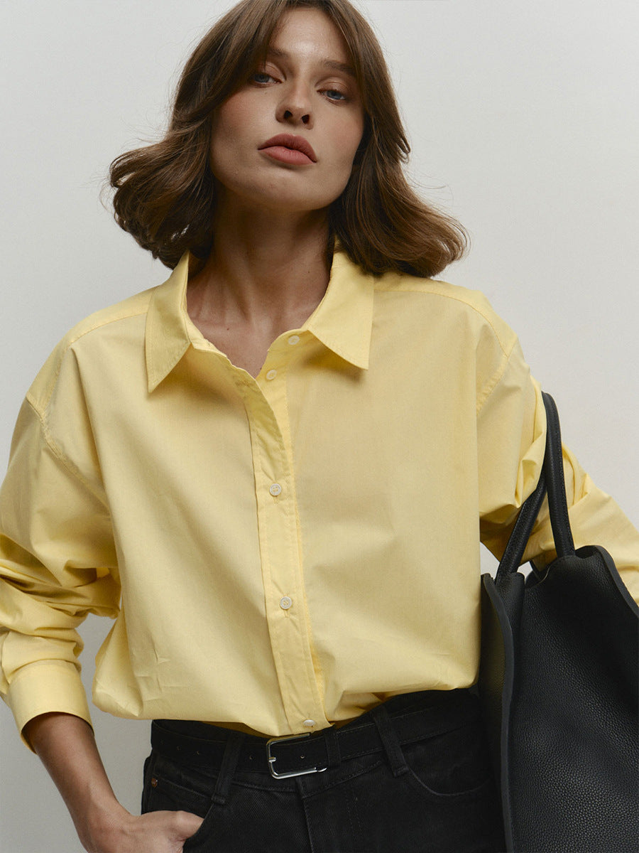Comfortable Casual Yellow Cotton Shirt for Women