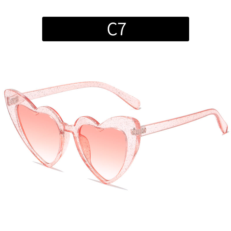 Colorful Heart-Shaped Sunglasses for Family Fun