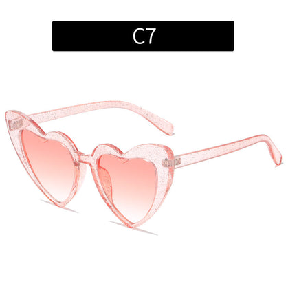 Colorful Heart-Shaped Sunglasses for Family Fun