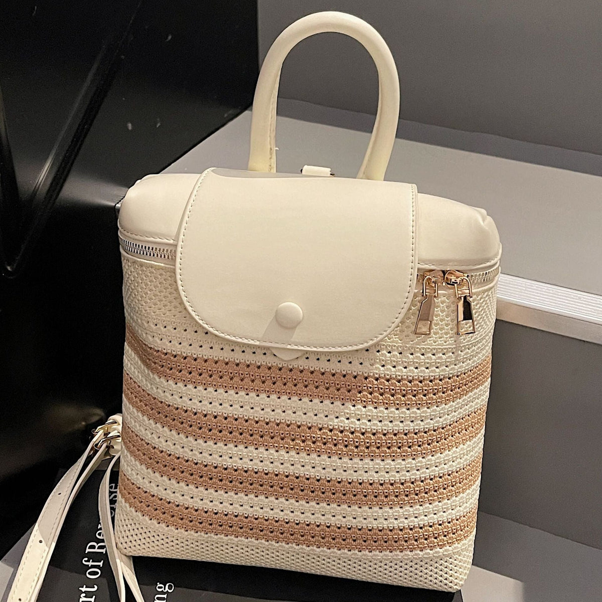 Fashionable Knitted Backpack for Women Casual Trendy