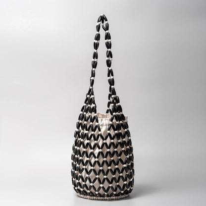 Hallow Wooden Bead Handmade Bags