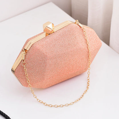 Fashionable Irregular Evening Clutch Bag PU with Pastel Colors