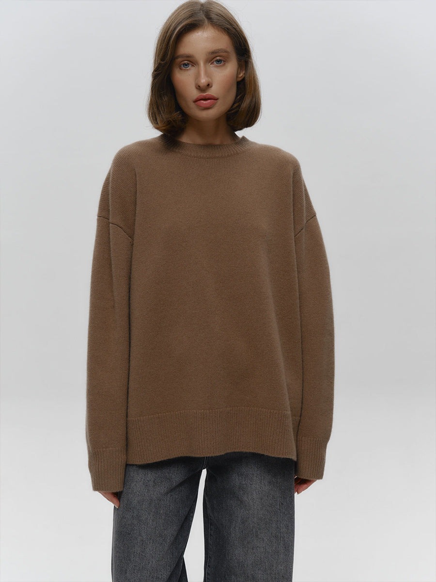 Cozy Crew Neck Knitted Sweater Casual All-Season