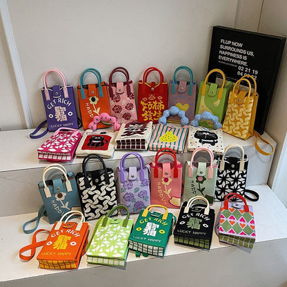 Mini Crossbody Phone Bag Cute Knitted Coin Purse Fashionable Street Style