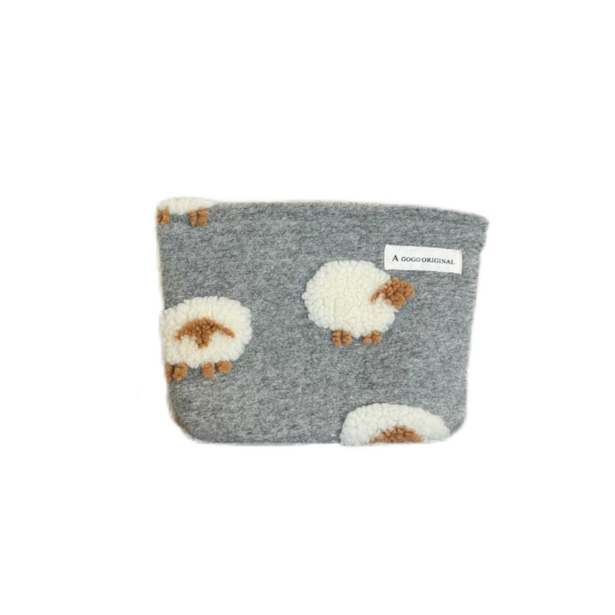 Cute Lamb Wool Portable Zipper Cosmetic Bag