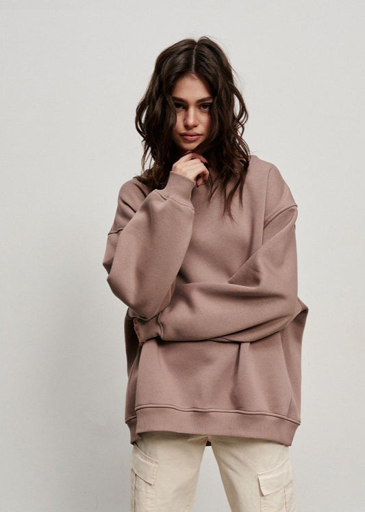 Oversized Cotton Sweatshirt Relaxed Streetwear