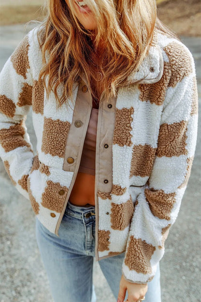 Winter Sweater Women'S Checkered Sweater