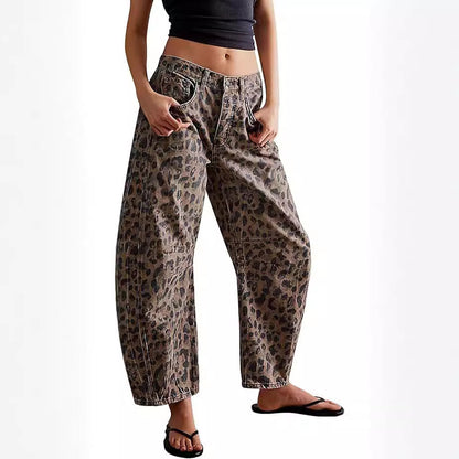Casual Loose Mid-Rise Straight-Leg Women's Jeans